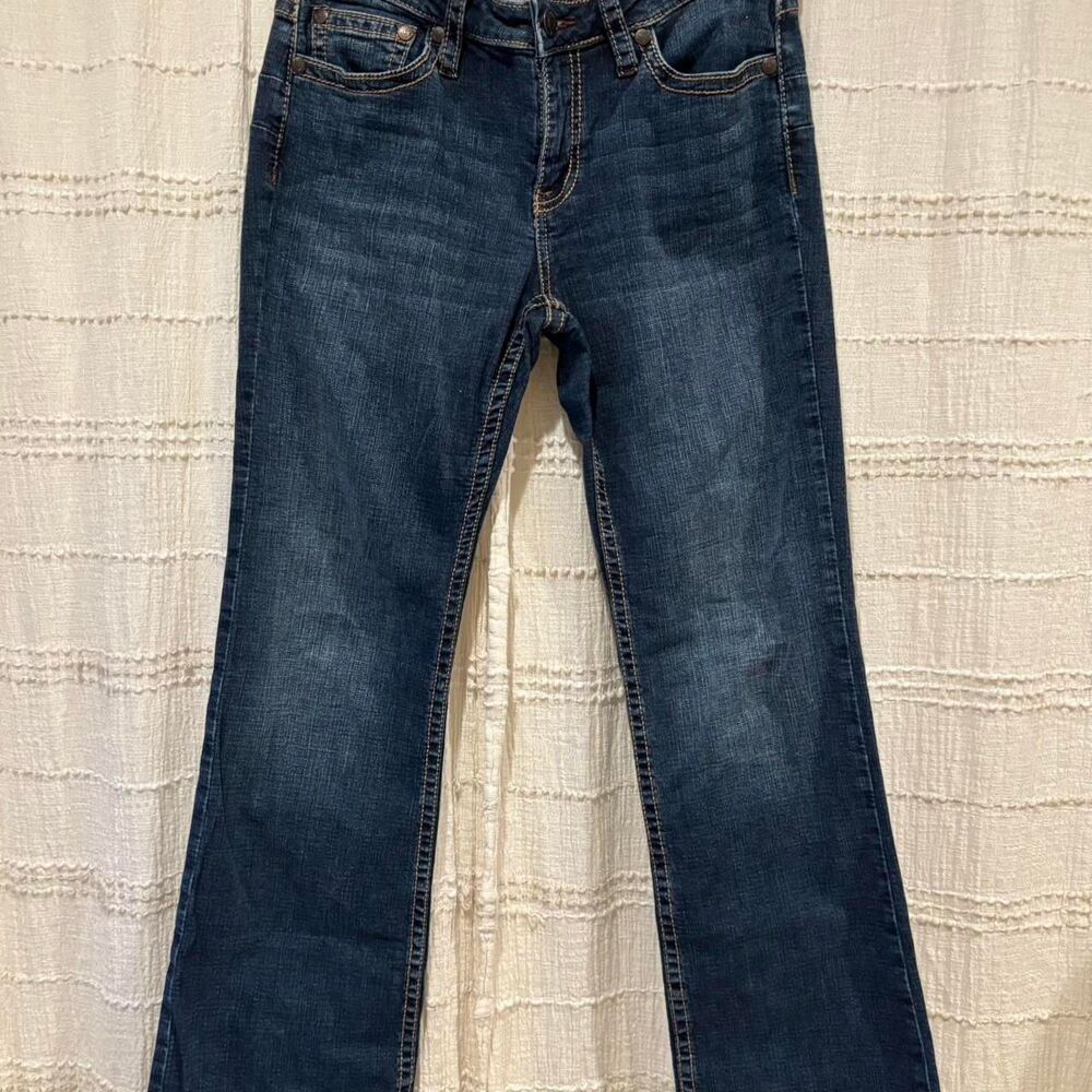 Shyanne boot leg med wash denim jeans, women size 28